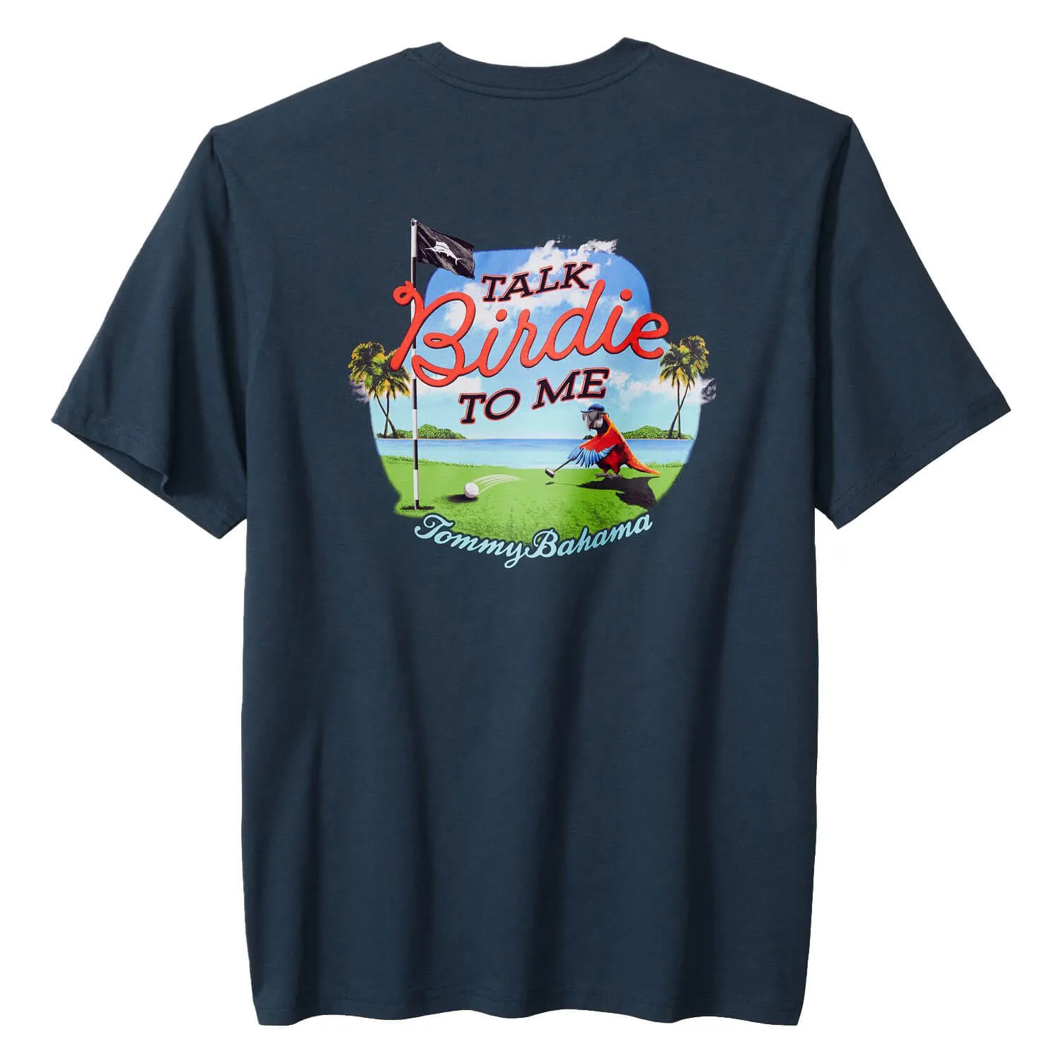 Tommy Bahama Big & Tall Talk Birdie To Me Pocket T-Shirt - Navy Tommy Bahama Clothing