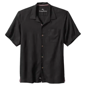 Tommy Bahama Big & Tall Tropic Isles Camp Shirt - Black Mens Tommy Bahama