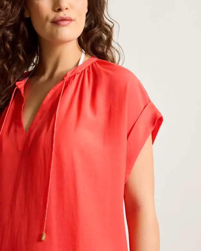 Tommy Bahama Capri Coast Caftan Cover Up - Citrus Coral * Tommy Bahama Clothing
