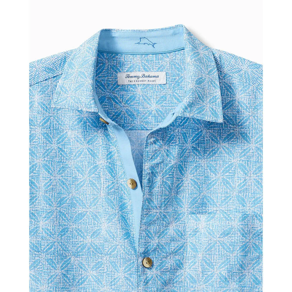 Tommy Bahama Coconut Point Fleur De Geo Camp Shirt - Chambray Blue Tommy Bahama Clothing