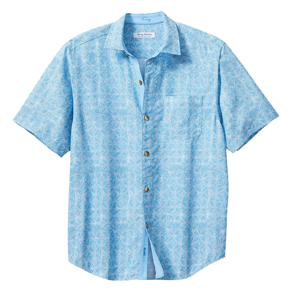 Tommy Bahama Coconut Point Fleur De Geo Camp Shirt - Chambray Blue Tommy Bahama Clothing