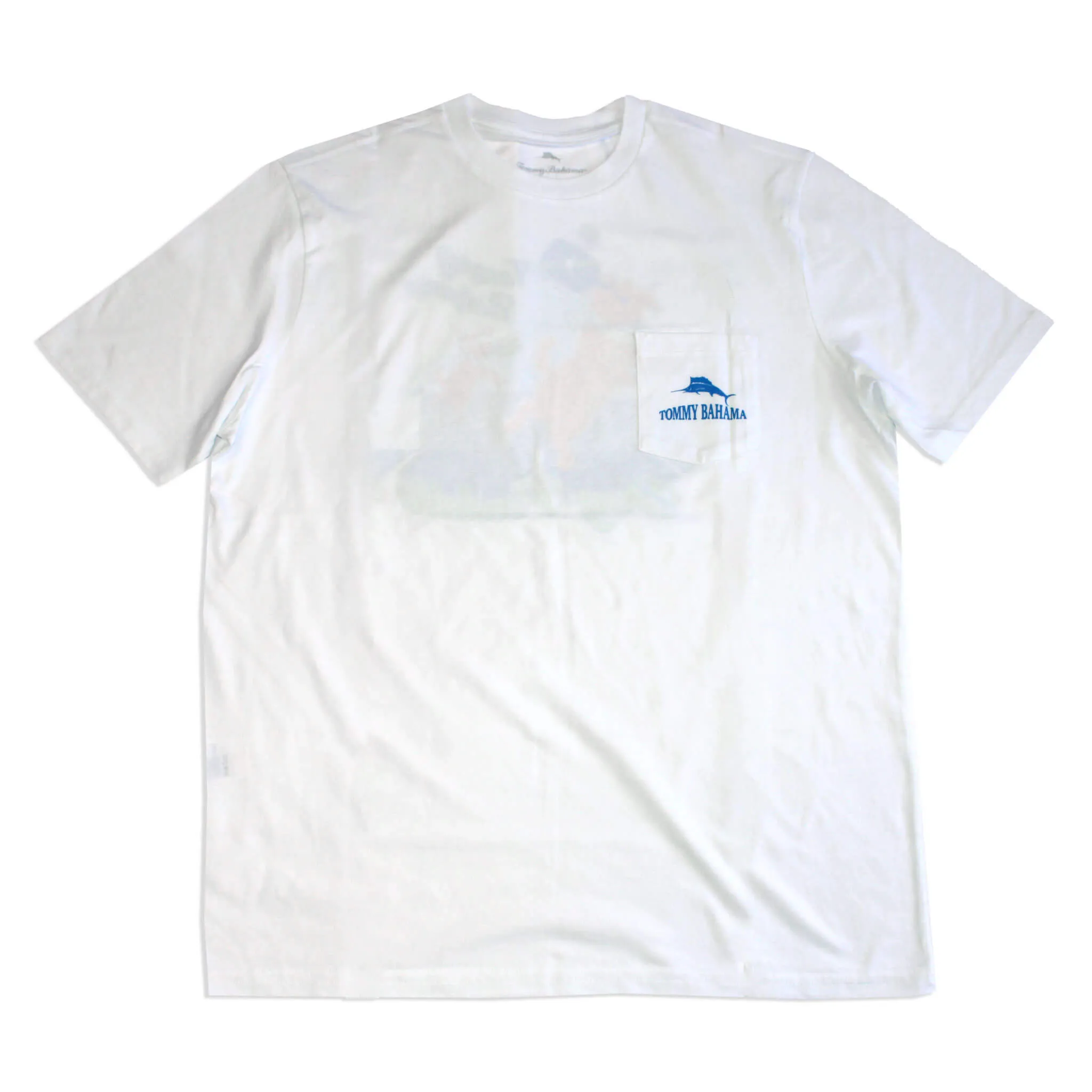 Tommy Bahama Dog Paddle Pocket T-Shirt - White Mens Tommy Bahama