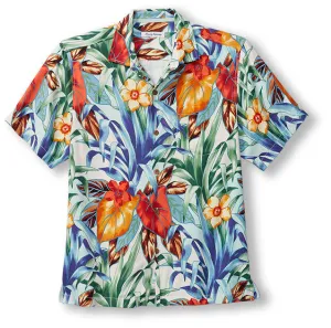 Tommy Bahama Fleur De Lune Camp Shirt - Vanilla Ice Tommy Bahama Clothing