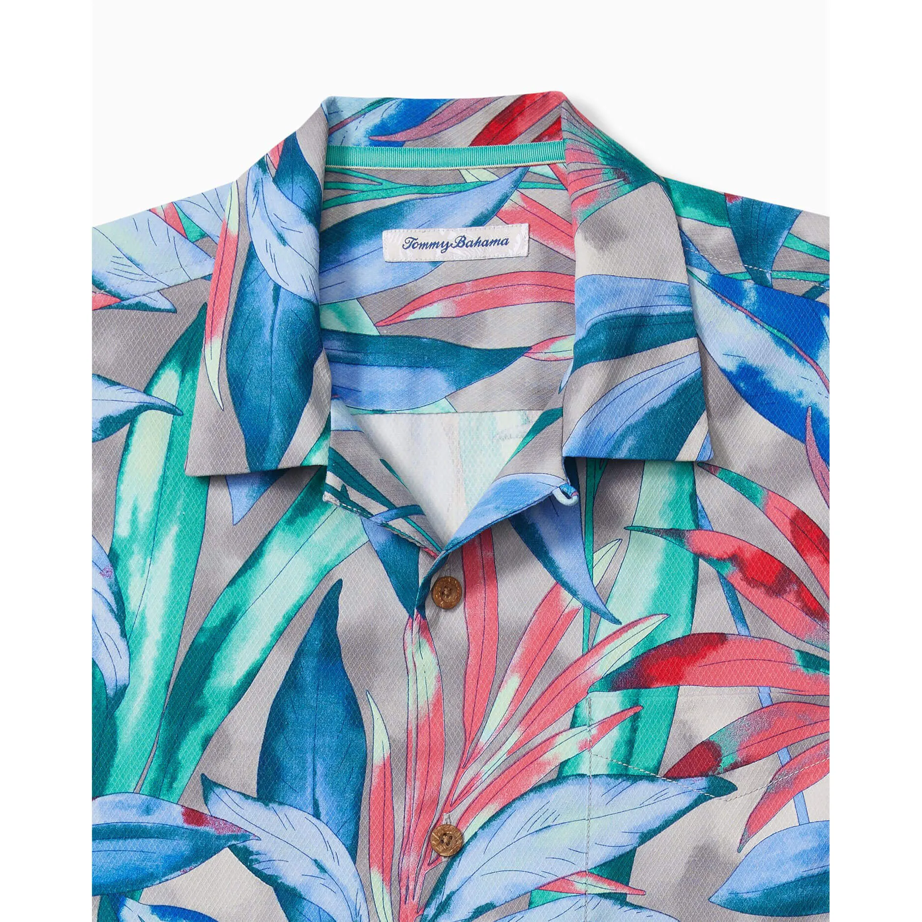 Tommy Bahama Frond Fest Camp Shirt - Grey Thunder Mens Tommy Bahama