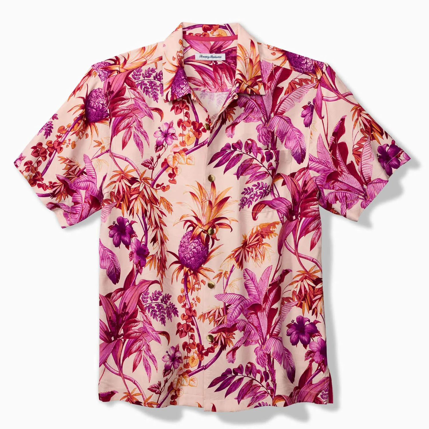 Tommy Bahama Garden Of Hope And Courage Camp Shirt - Peach Bud Tommy Bahama Clothing