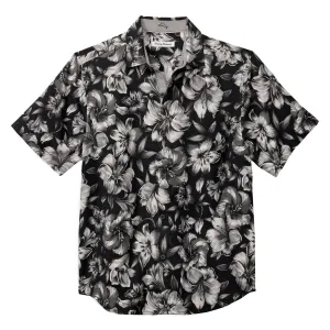 Tommy Bahama Hibiscus Hideaway Camp Shirt - Black Mens Tommy Bahama