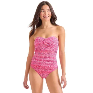 Tommy Bahama Island Cays Point Bandeau One Piece Swimsuit - Pink Maui * Tommy Bahama Clothing