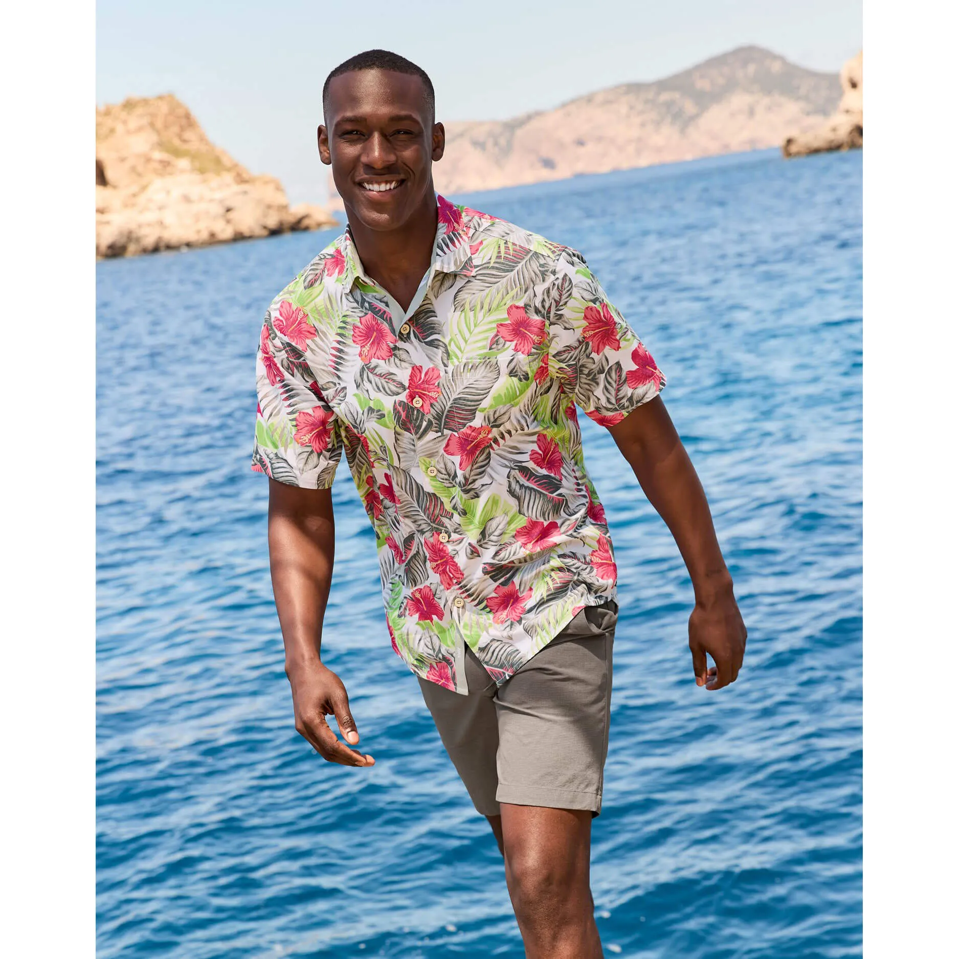 Tommy Bahama IslandZone 9-Inch Chip Shot Shorts - Fog Grey* Mens Tommy Bahama