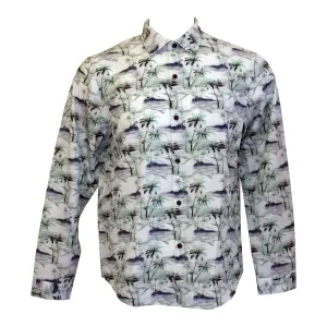 Tommy Bahama IslandZone Bahama IslandZone Coast Oceanic Oasis Sport Shirt - Lapland Mens Tommy Bahama