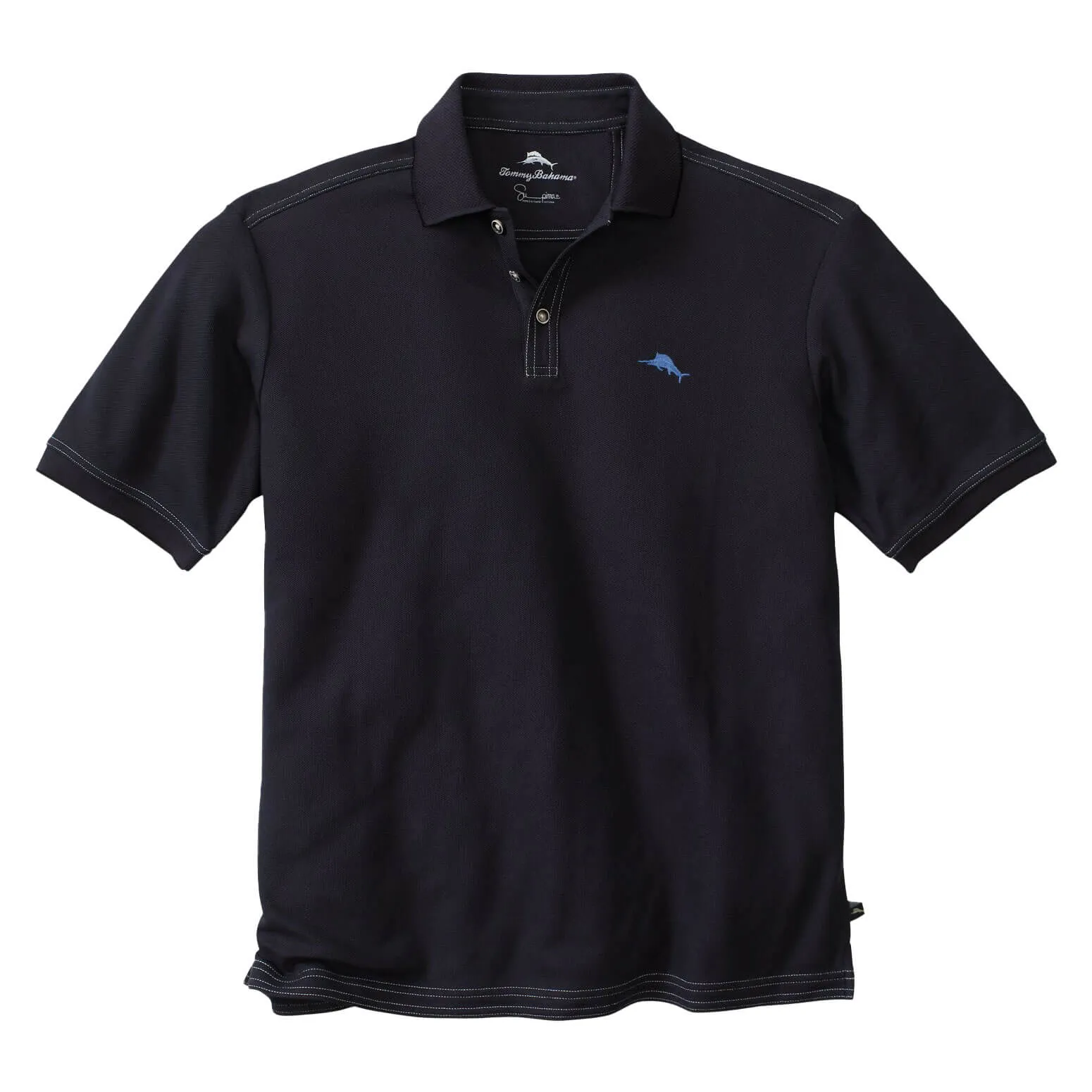 Tommy Bahama IslandZone Big & Tall Emfielder 2.0 Polo Shirt - Black Tommy Bahama Clothing