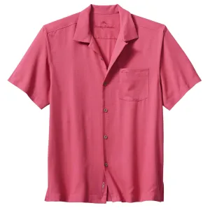 Tommy Bahama IslandZone Coastal Breeze Check Camp Shirt - Carmine Pink Tommy Bahama Clothing