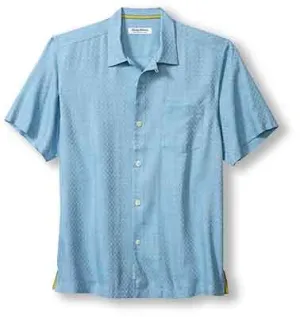 Tommy Bahama IslandZone Coconut Point Prismatic Check Camp Shirt - Greek Harbor Mens Tommy Bahama