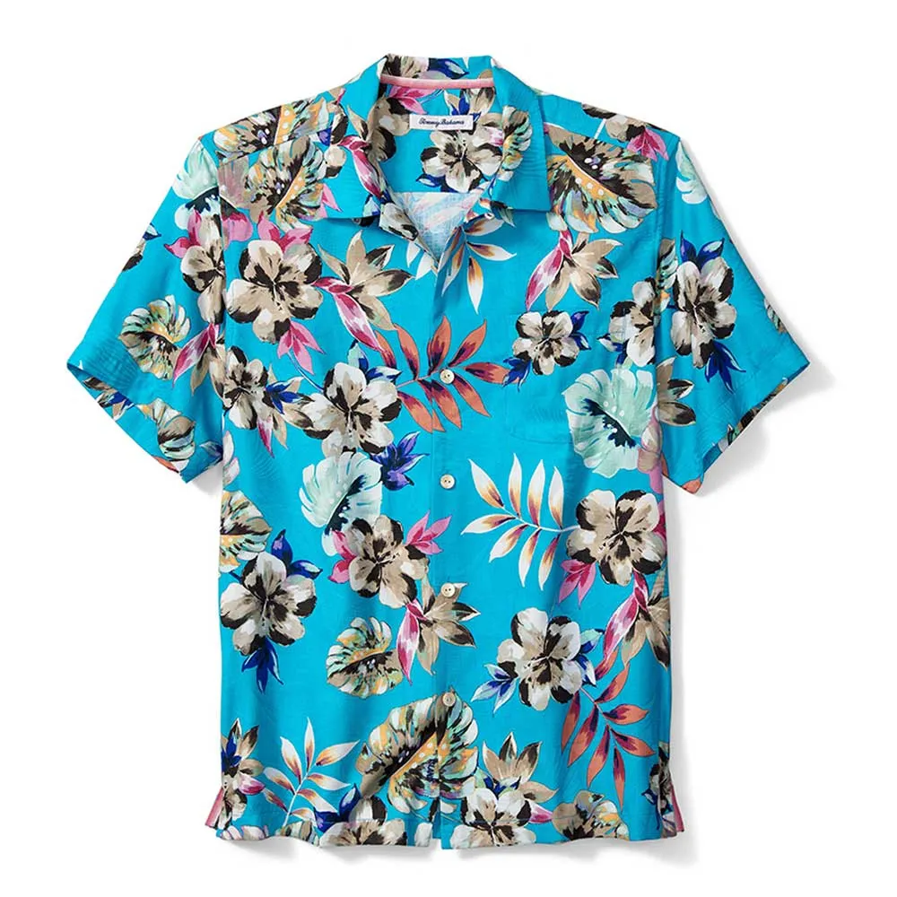 Tommy Bahama IslandZone Jetties Beach Blooms Camp Shirt - Blue Danube Mens Tommy Bahama