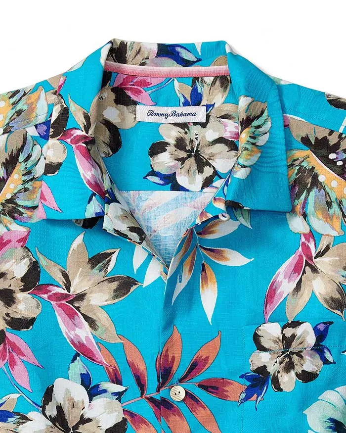 Tommy Bahama IslandZone Jetties Beach Blooms Camp Shirt - Blue Danube Mens Tommy Bahama