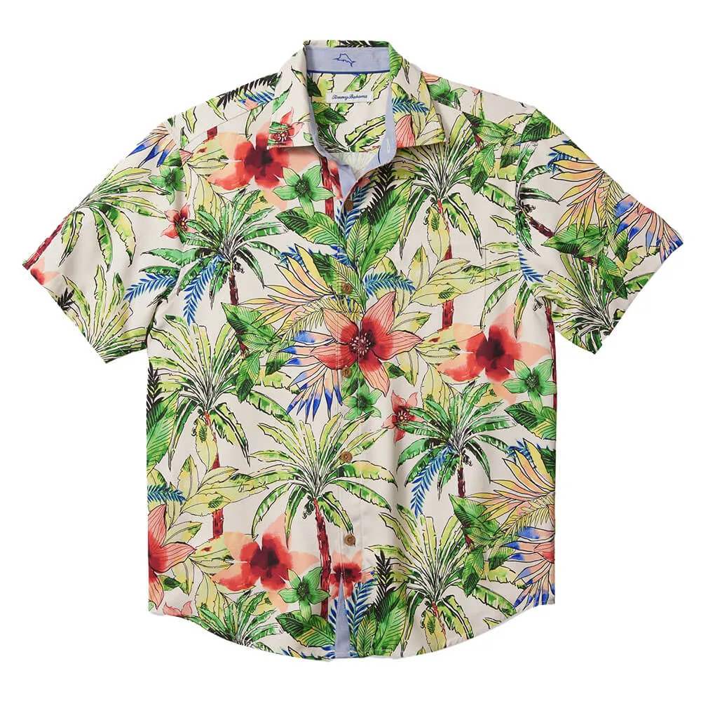 Tommy Bahama IslandZone Tepito Garden Camp Shirt - Coconut Cream Tommy Bahama Clothing