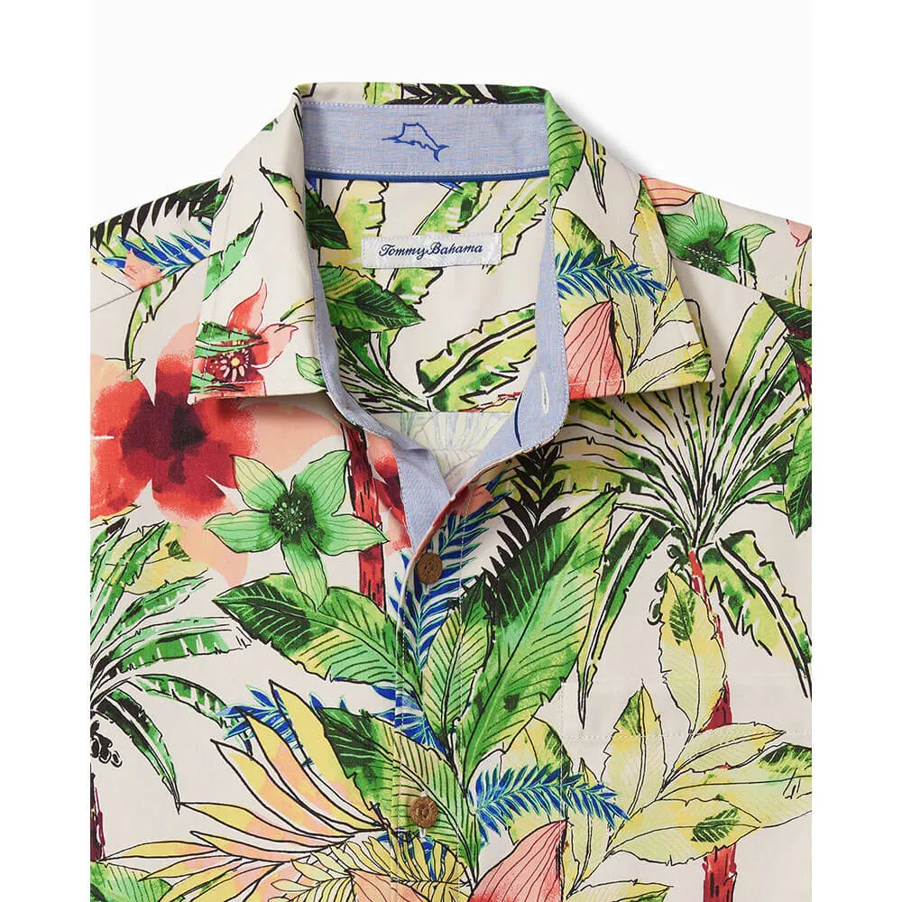 Tommy Bahama IslandZone Tepito Garden Camp Shirt - Coconut Cream Tommy Bahama Clothing