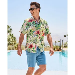 Tommy Bahama IslandZone Tepito Garden Camp Shirt - Coconut Cream Tommy Bahama Clothing