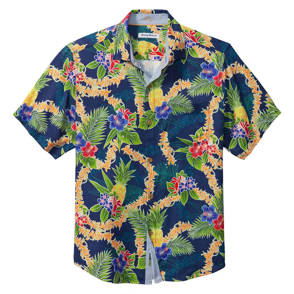 Tommy Bahama Lei In Paradise Camp Shirt - Island Navy Mens Tommy Bahama