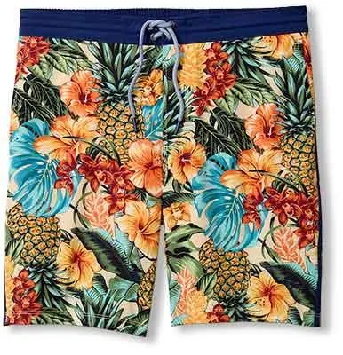 Tommy Bahama Men's 9-Inch Baja Sunset Canopy Swim Trunks - Pineapple Tommy Bahama Clothing
