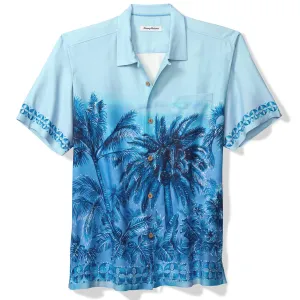 Tommy Bahama Men's Artist Series Hibiscus Hues Silk Camp Shirt - Vacation Blue Tommy Bahama Clothing