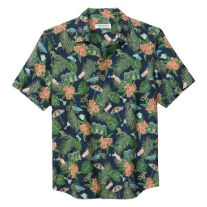 Tommy Bahama Men's Bahama Coast Cabana Freeze Camp Shirt - Island Navy Mens Tommy Bahama