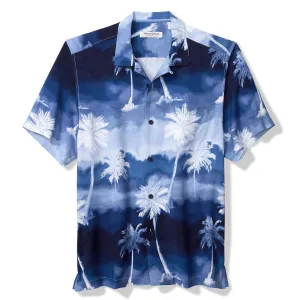 Tommy Bahama Men's Bahama Coast Palm Showers Camp Shirt - Glacier Blue Mens Tommy Bahama