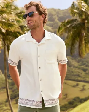 Tommy Bahama Men's Greco Palms Embroidered Silk Camp Shirt - Continental Tommy Bahama Clothing