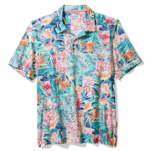 Tommy Bahama Men's IslandZone Bahama Coast Positano Palms Camp Shirt - Lychee Mens Tommy Bahama