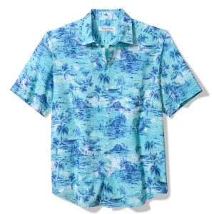 Tommy Bahama Men's IslandZone Bahama Coast Tidal Pursuit Camp Shirt - Beach Bum Mens Tommy Bahama