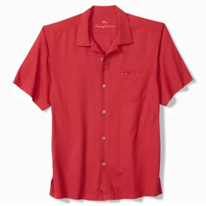 Tommy Bahama Men's IslandZone Coastal Breeze Check Camp Shirt - Dark Havana Mens Tommy Bahama