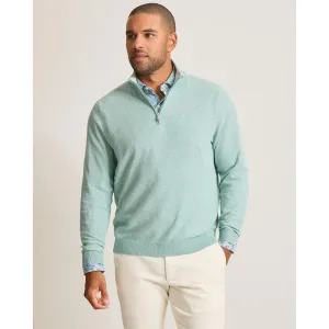 Tommy Bahama Men's IslandZone New Coolside Legend Half Zip Pullover Sweater - Aquifer Heather Mens Tommy Bahama