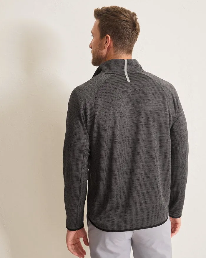 Tommy Bahama Men's IslandZone Palm Pro Half Zip Pullover Sweater - Black Mens Tommy Bahama