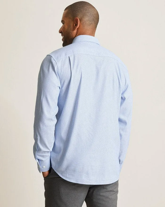 Tommy Bahama Men's IslandZone Sarasota Stretch Ventura Coast Sport Shirt - Vacation Blue Tommy Bahama Clothing