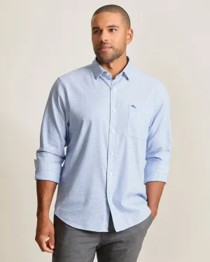 Tommy Bahama Men's IslandZone Sarasota Stretch Ventura Coast Sport Shirt - Vacation Blue Tommy Bahama Clothing