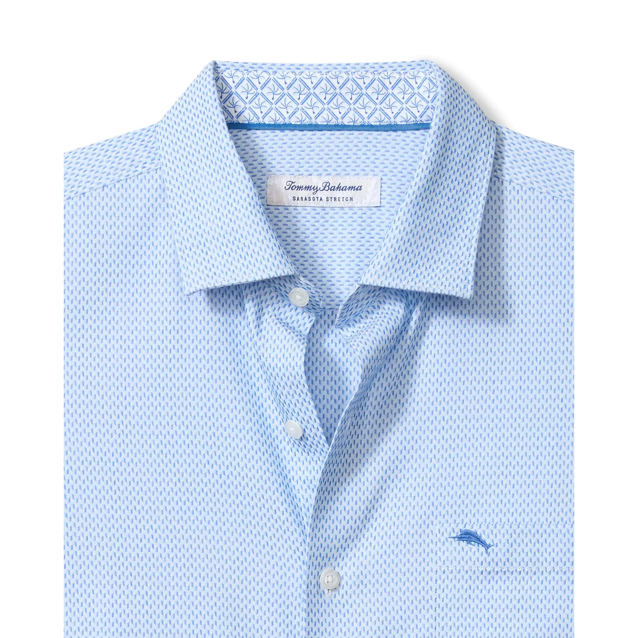 Tommy Bahama Men's IslandZone Sarasota Stretch Ventura Coast Sport Shirt - Vacation Blue Tommy Bahama Clothing