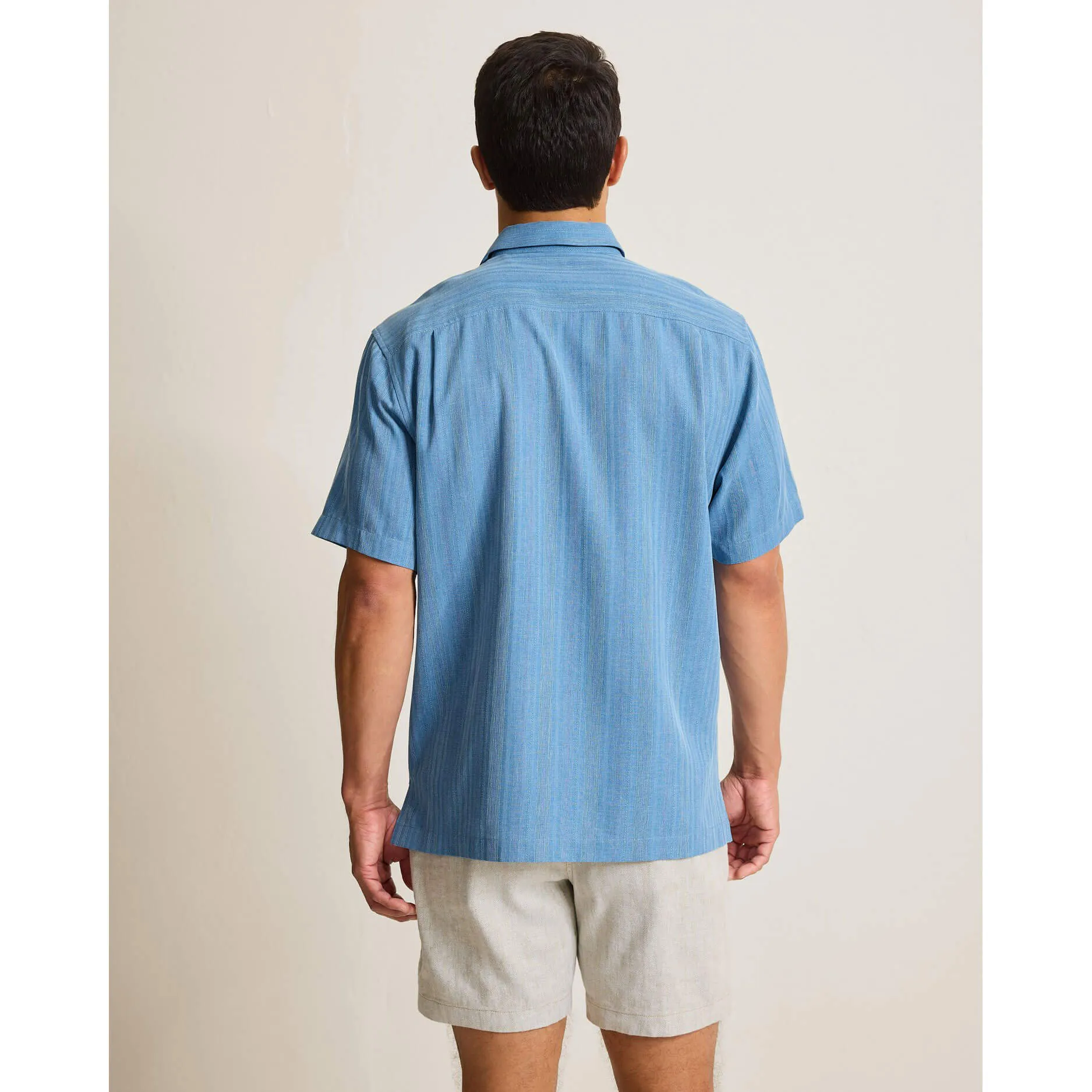 Tommy Bahama Men's Maui Border Silk Camp Shirt - Buccaneer Blue Mens Tommy Bahama