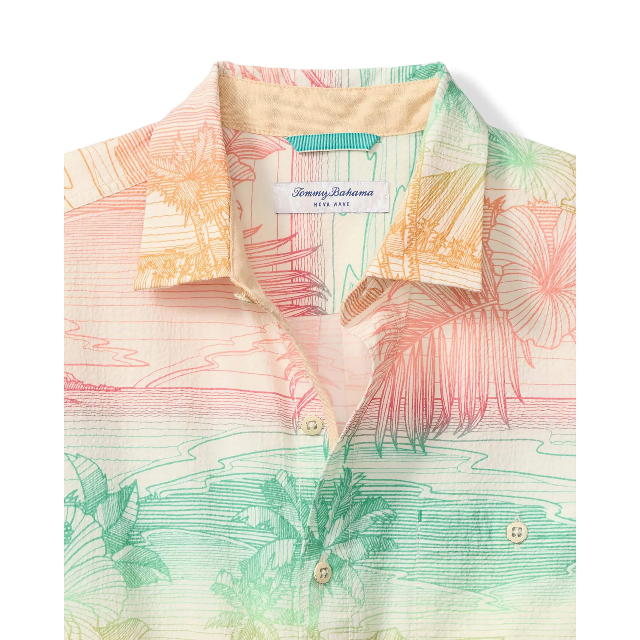 Tommy Bahama Men's Nova Wave Corsica Coast Camp Shirt - Marble Cream Mens Tommy Bahama