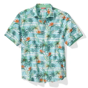 Tommy Bahama Men's Nova Wave Palmero Stripe Camp Shirt - Blue Whisper Mens Tommy Bahama