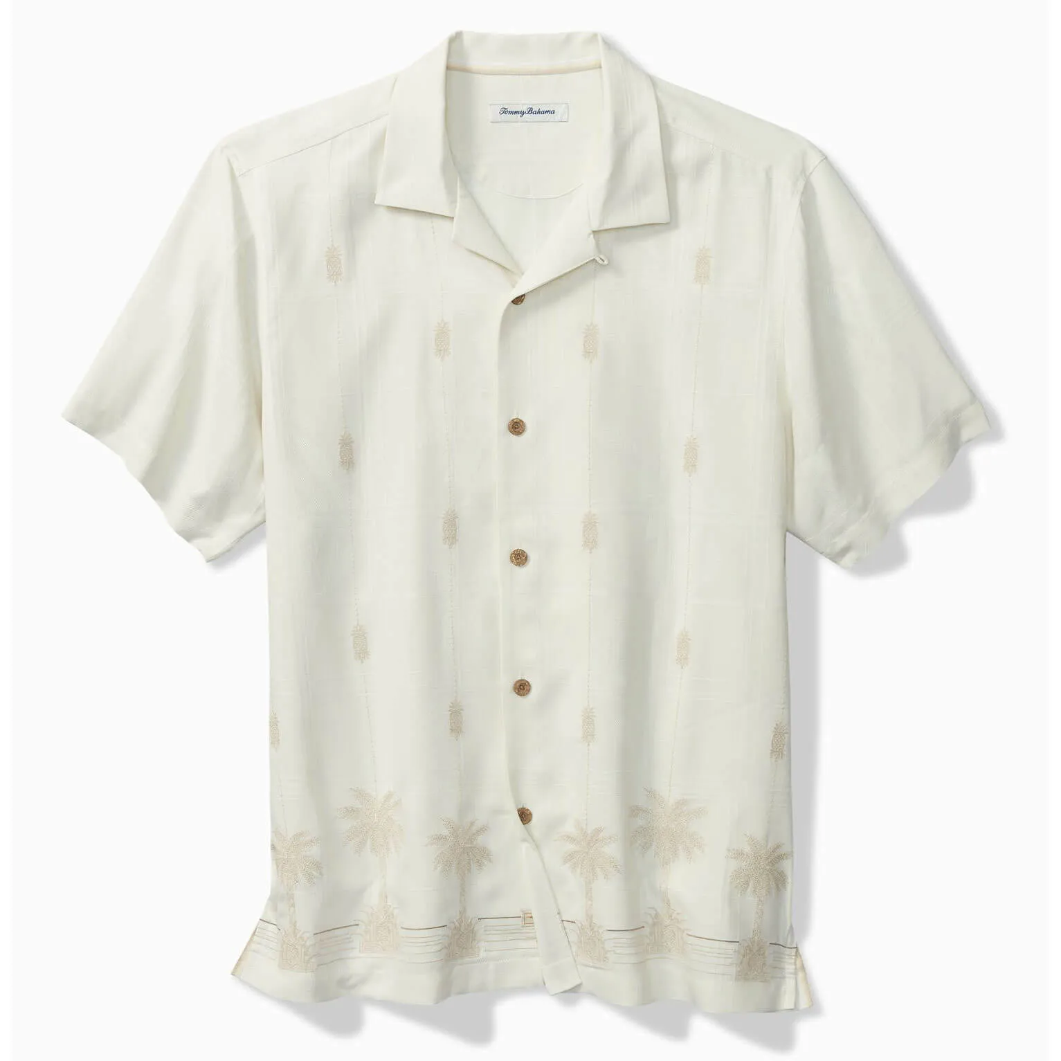 Tommy Bahama Men's Pina Palms Embroidered Silk Camp Shirt - Continental Mens Tommy Bahama