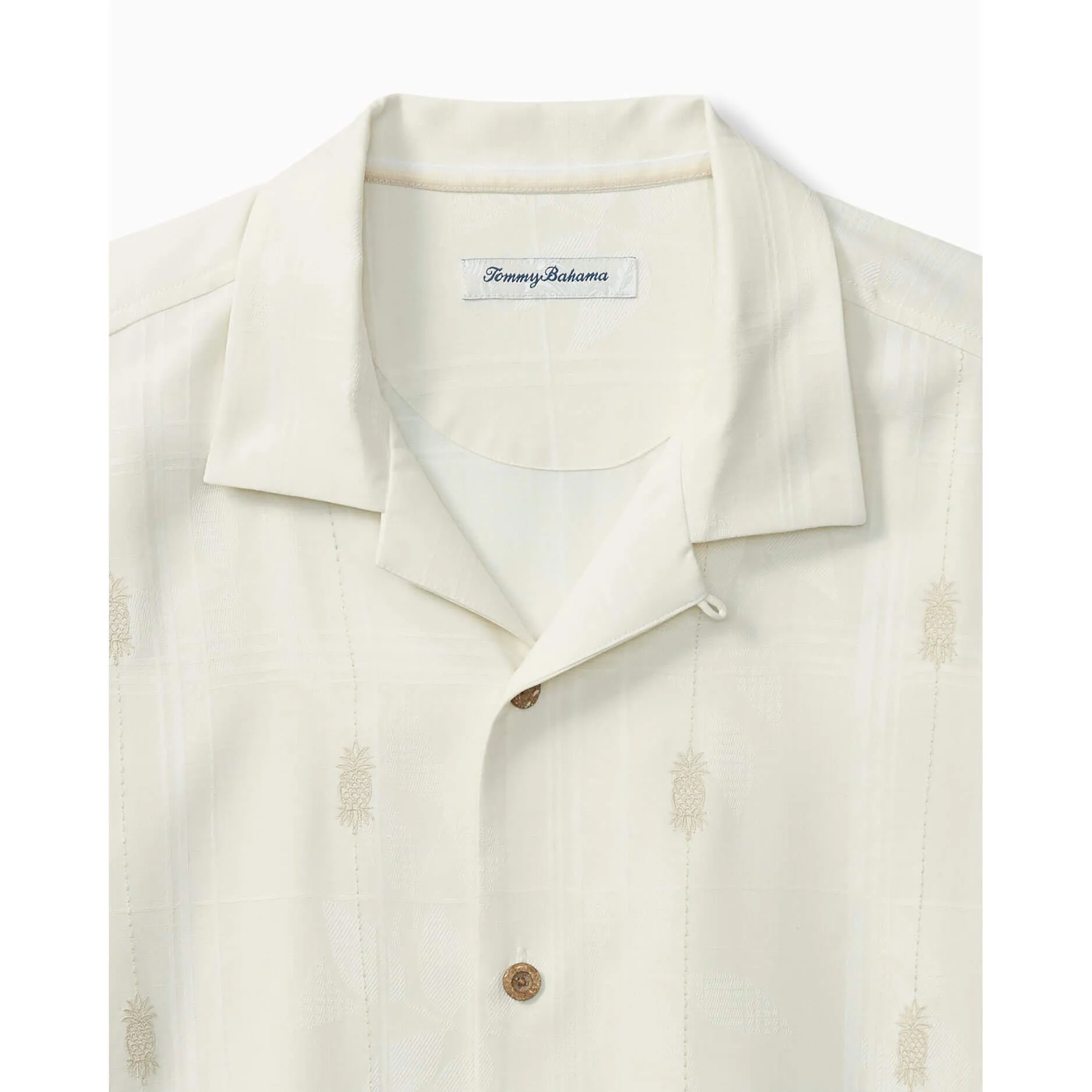 Tommy Bahama Men's Pina Palms Embroidered Silk Camp Shirt - Continental Mens Tommy Bahama