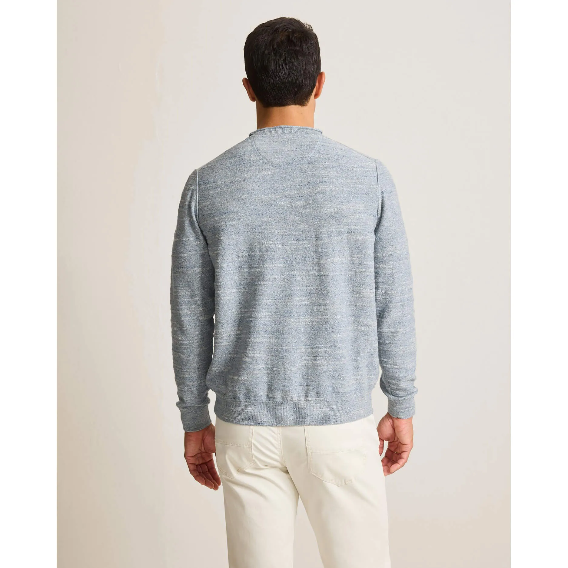 Tommy Bahama Men's Salerno Point Crew Sweater - Denimblau Heather Tommy Bahama Clothing