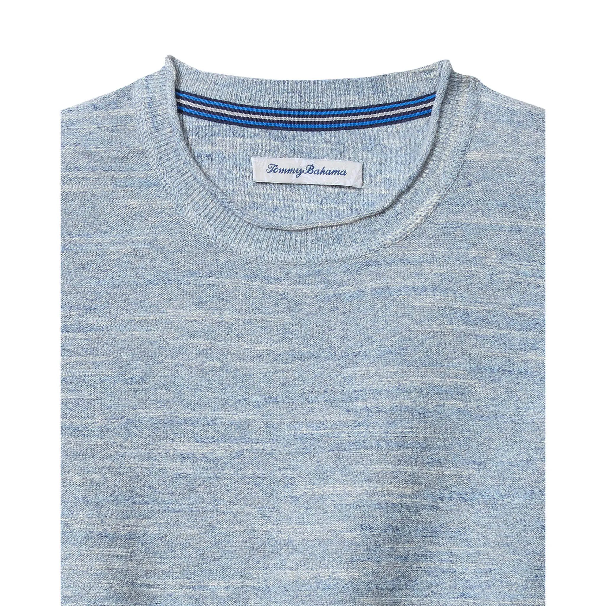 Tommy Bahama Men's Salerno Point Crew Sweater - Denimblau Heather Tommy Bahama Clothing