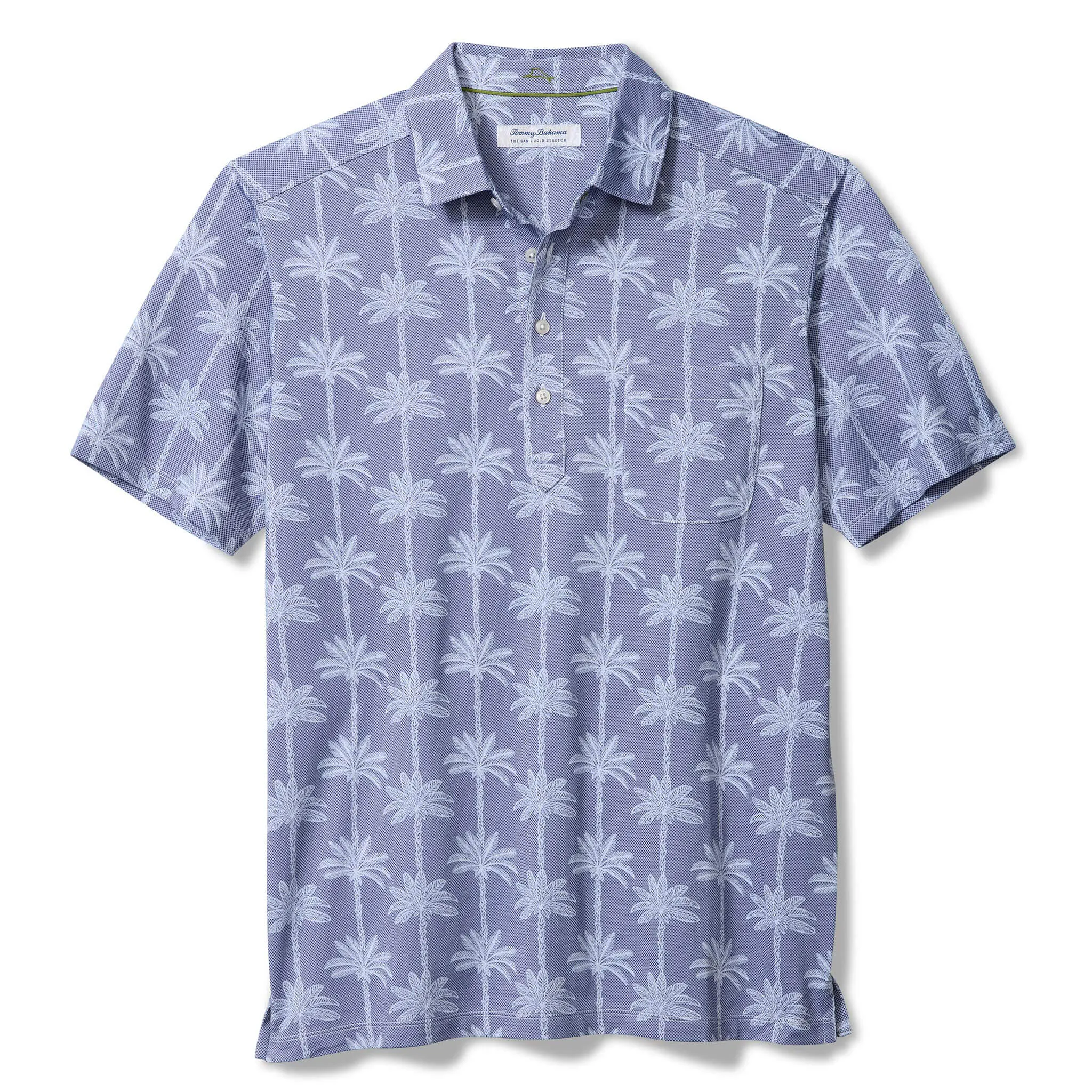 Tommy Bahama Men's San Lucio Palm Lane Polo Shirt - Blue Hawaiian Mens Tommy Bahama