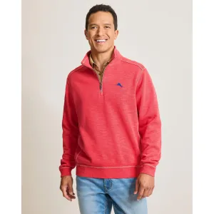 Tommy Bahama Men's Tobago Bay Half Zip Sweater - Siren Scarlet Mens Tommy Bahama