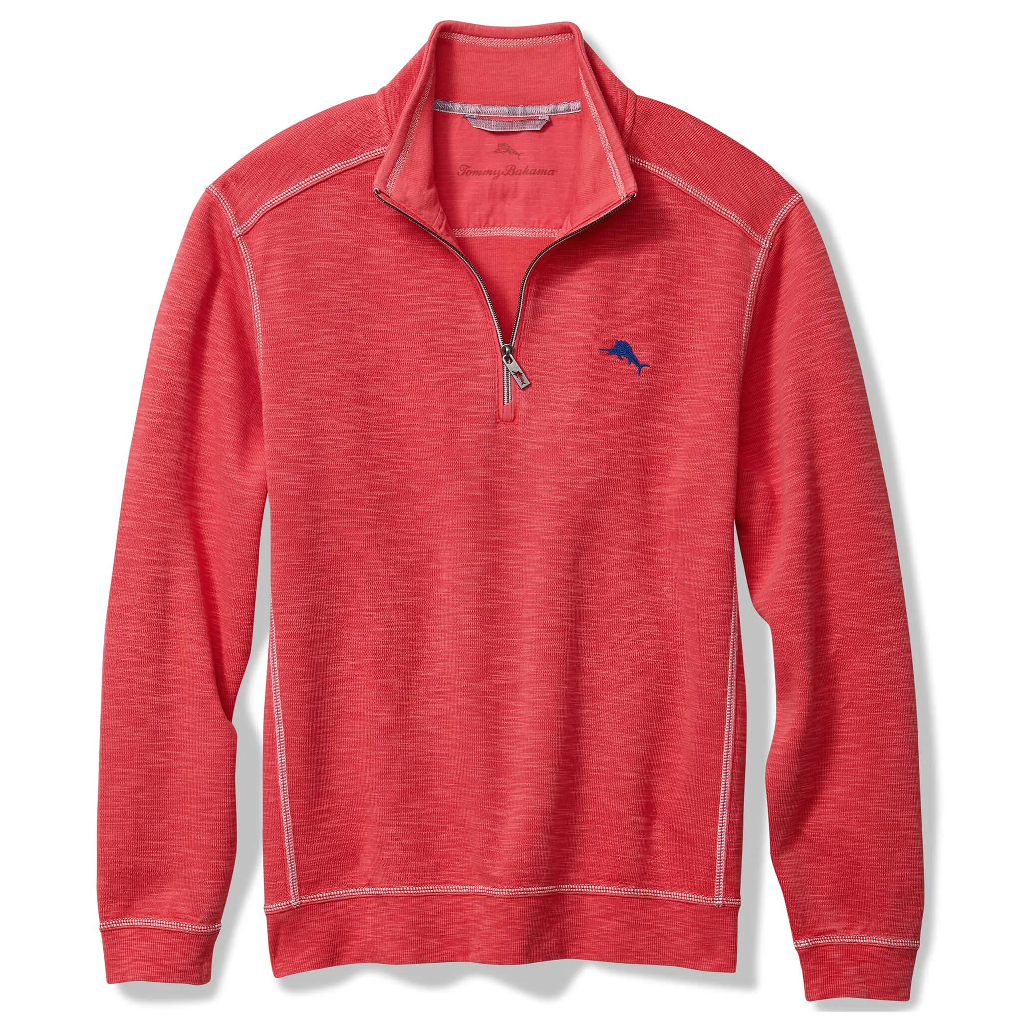 Tommy Bahama Men's Tobago Bay Half Zip Sweater - Siren Scarlet Mens Tommy Bahama