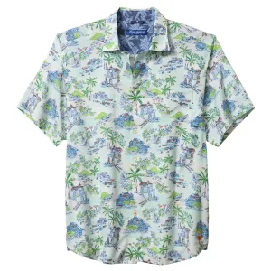 Tommy Bahama Men's Tortola Paradise Isle Camp Shirt - White Tommy Bahama Clothing