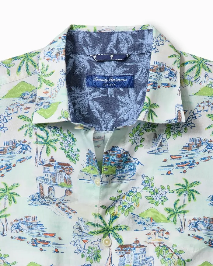 Tommy Bahama Men's Tortola Paradise Isle Camp Shirt - White Tommy Bahama Clothing