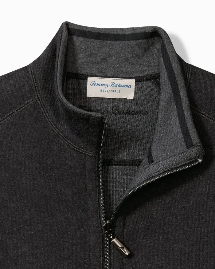 Tommy Bahama New Flip Coast Full Zip Vest - Black Mens Tommy Bahama