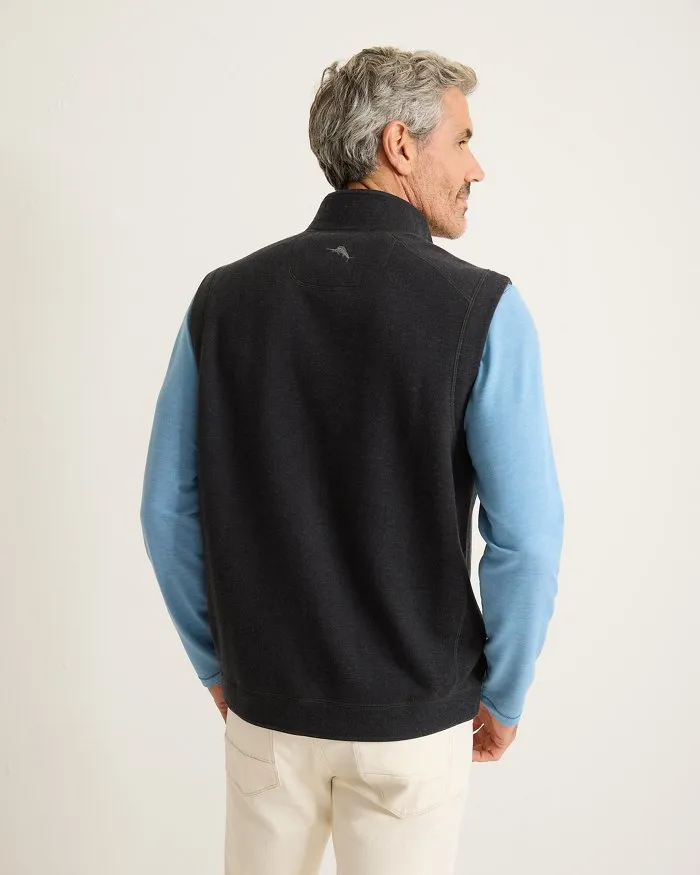 Tommy Bahama New Flip Coast Full Zip Vest - Black Mens Tommy Bahama