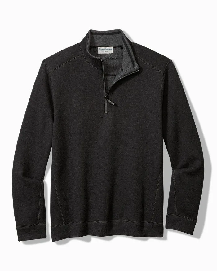 Tommy Bahama New Flip Coast Half Zip Sweater - Black Mens Tommy Bahama